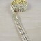 1 Yard 3/4" Gold Banded Sparkling Rhinestone Trim – Mesh Ribbon for Wedding Decor